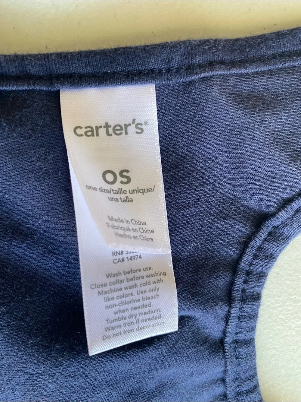 Carter’s Navy Blue Sailboat Baby Bib | Nautical Drool Teething Bib OS